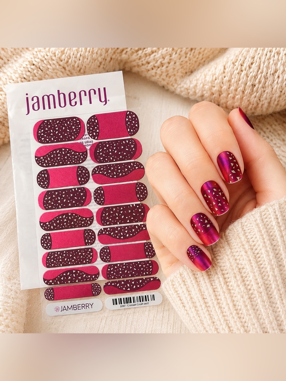 Jamberry Nail Wraps: Crimson Crush | Buy Three Get One Free